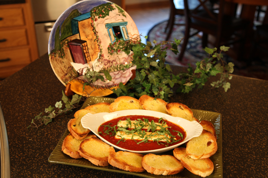 Baked Goat Cheese Appetizer with Marinara