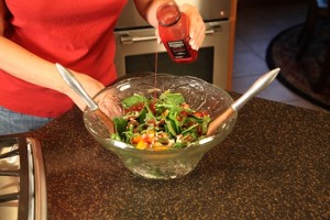 Top Spinach Salad with Raspberry Dressing