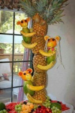 Monkey Pineapple Palm Tree Centerpiece